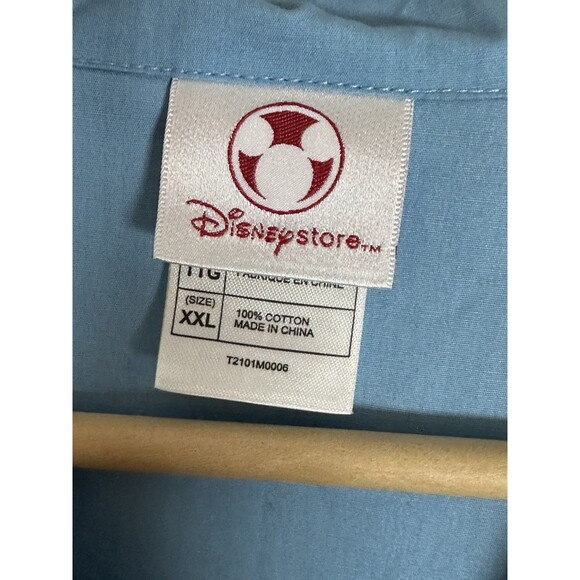 Vintage Disney Store Mens Button Hawaiian Shirt Mickey Donald Goofy Volcano XXL - Picture 6 of 7